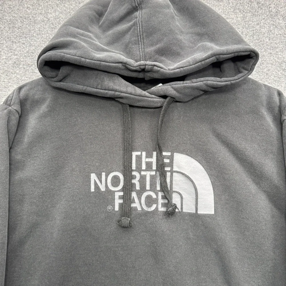 The North Face Graphic Logo Hoodie Mens XL Charcoal Gray Long Sleeve Outdoor